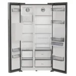 BAUKNECHT SBS IW E90 Pearl, Wasser- & Eiswürfelspender, Side by Side (578 l, E, 1790 mm hoch, Edelstahloptik) – Bild 3