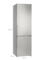 SIEMENS KG39NAIAU iQ500 Kühlgefrierkombination (A, 363 l, 2030 mm hoch, Gebürsteter Stahl antiFingerprint) – Bild 2