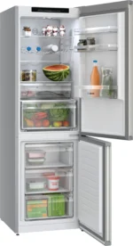 BOSCH KGN362LAF Serie 4 Kühlgefrierkombination (A, 321 l, 1860 mm hoch, Metall-Optik) – Bild 3