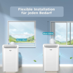 JUNG RAKS PRO AIR 12 12000BTU mobiles Klimagerät Weiß (Max. Raumgröße: 30 m², EEK: A) – Bild 2