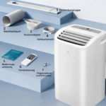 JUNG RAKS PRO AIR 12 12000BTU mobiles Klimagerät Weiß (Max. Raumgröße: 30 m², EEK: A) – Bild 4