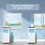 JUNG RAKS PRO AIR 9 9000BTU mobiles Klimagerät Weiß (Max. Raumgröße: 20 m², EEK: A) – Bild 2