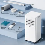 JUNG RAKS PRO AIR 9 9000BTU mobiles Klimagerät Weiß (Max. Raumgröße: 20 m², EEK: A) – Bild 4
