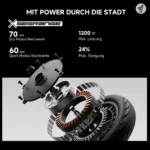 SEGWAY Ninebot F3 PRO D E-Scooter (10 Zoll, Schwarz/Silber/Rot) – Bild 3