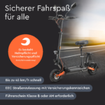JOYOR S8E Elektroroller mit Sitz 45 km/h E-Scooter (10 Zoll, Schwarz) – Bild 2