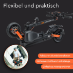 JOYOR S8E Elektroroller mit Sitz 45 km/h E-Scooter (10 Zoll, Schwarz) – Bild 4