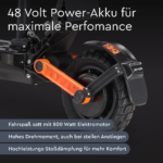 JOYOR S8E Elektroroller mit Sitz 45 km/h E-Scooter (10 Zoll, Schwarz) – Bild 5