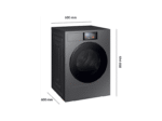 SAMSUNG DV90F09F4SU2 Wärmepumpentrockner DV90F/24 (9 kg, Dark Silver) – Bild 2