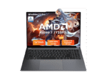 BLACKVIEW GamiBook 6 7735HS Mit US QWERTY Tastatur, Laptop, mit 16 Zoll Display, AMD Ryzen™ 7, 16 GB RAM, 512 GB SSD, AMD Radeon™ 680M, Grau, Windows 11 Pro