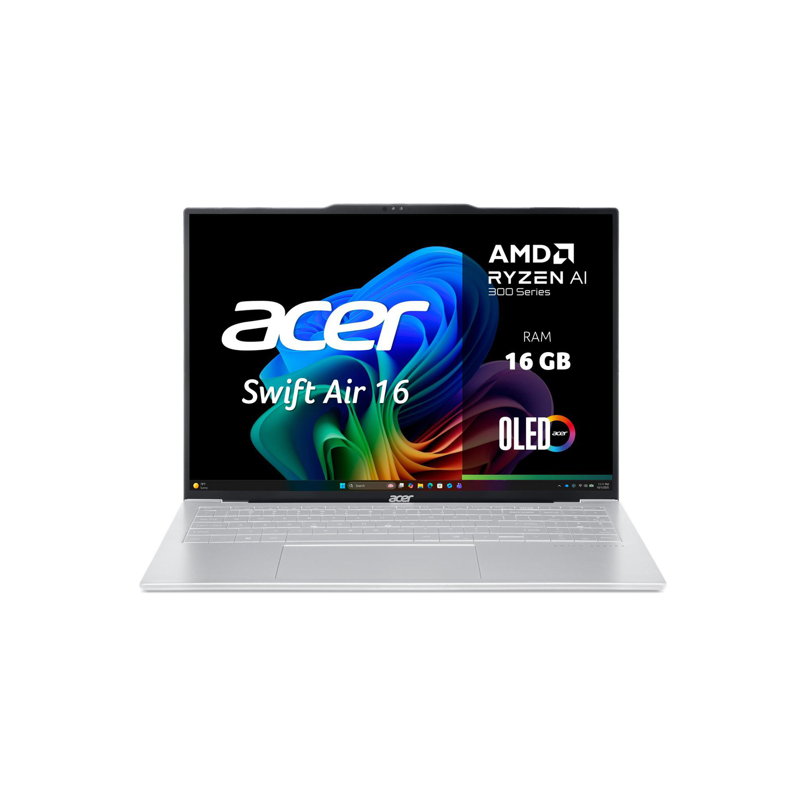 image-168.png ACER Swift Air 16 OLED (SFA16-61M-R1ZM) mit Tastaturbeleuchtung, Copilot+ PC - 16 Zoll - AMD Ryzen™ AI 5 330 - 16 GB - 512 GB - AMD Radeon™ Onboard Graphics - Windows 11 Home – Image 1