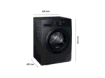 SAMSUNG DV90DG52A0ABEG Trockner (9 kg, Schwarz) – Bild 2