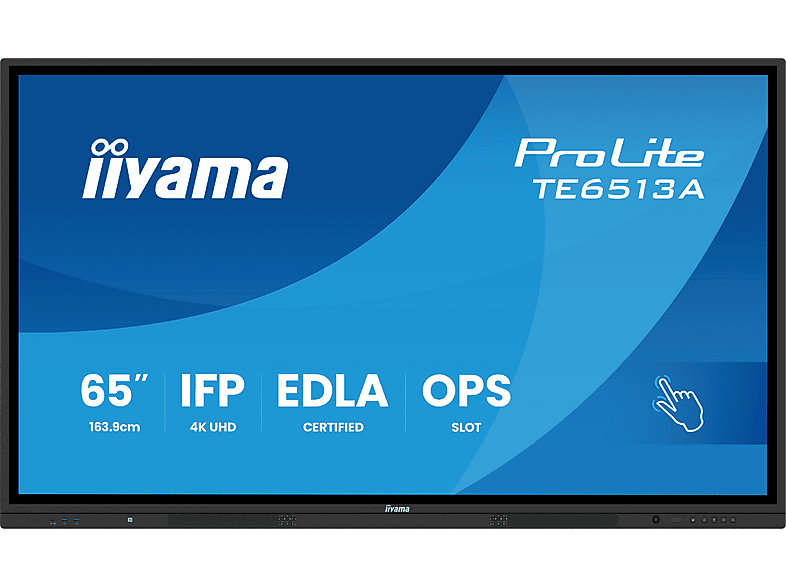 image-483.png IIYAMA TE6513A-B1AG 65 IN UHD IR 40P T POINTS 4K UHD Monitor (Flat, 64,5 Zoll / 163,9 cm, UHD 4K) – Image 1